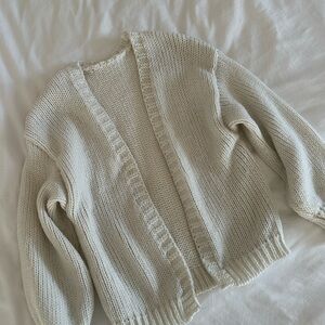 Chunky Knit White Cardigan